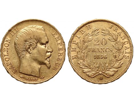 Złota moneta 20 franków francuskich Napoleon III - 3