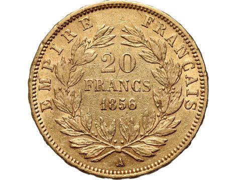 Złota moneta 20 franków francuskich Napoleon III - 2