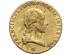 1035. Austria, Franciszek I, dukat 1822 G, Nagybanya - rzadka mennica