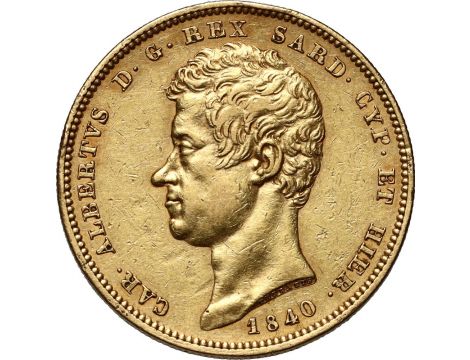 1185. Włochy, Sardynia, Karol Albert, 100 lirów 1840 P, Turyn - rzadszy rocznik