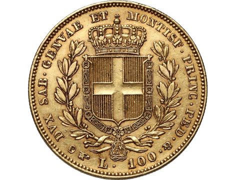 1185. Włochy, Sardynia, Karol Albert, 100 lirów 1840 P, Turyn - rzadszy rocznik - 2
