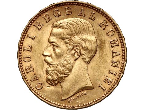 1196. Rumunia, Karol I, 20 lei 1890 B, Bukareszt