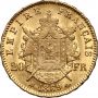 Złota moneta 20 franków francuskich Napoleon III Wieniec - 3