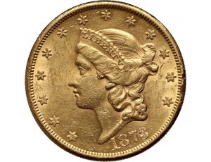 1203. USA, 20 dolarów 1873 CC, Carson City, Liberty - bardzo rzadkie
