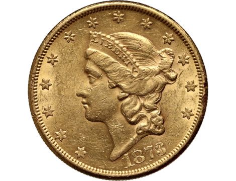 1203. USA, 20 dolarów 1873 CC, Carson City, Liberty - bardzo rzadkie