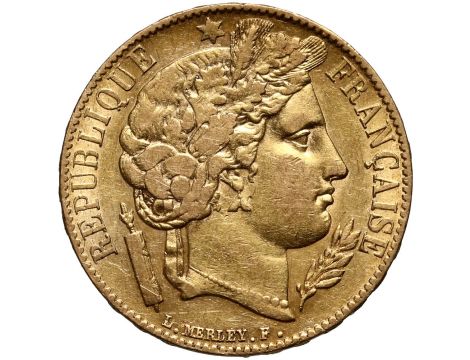 Złota moneta 20 franków francuskich Ceres