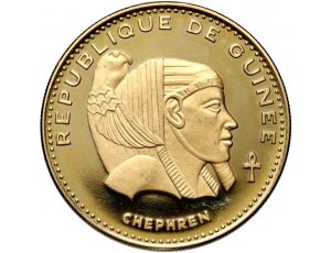 1232. Gwinea, 5000 franków 1970, Chefren