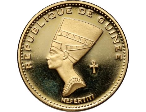 1235. Gwinea, 5000 franków 1970, Nefertiti