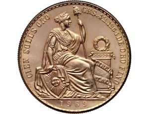 1241. Peru, 100 soli 1969 - rzadki rocznik