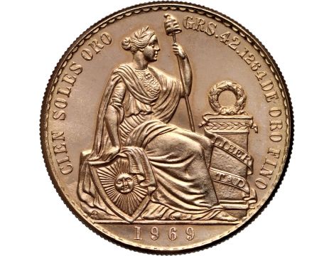1241. Peru, 100 soli 1969 - rzadki rocznik
