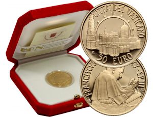 1349. Watykan, Franciszek, 50 euro 2015, Bazylika Matki Bożej w Pompejach