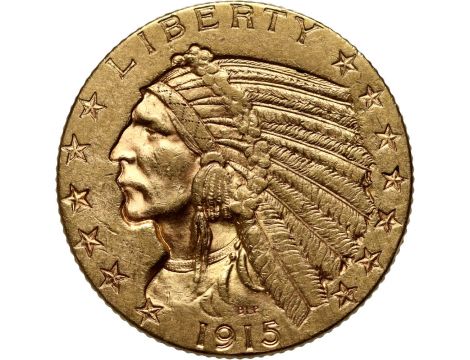 Złota moneta 5 dolarów - Indianin