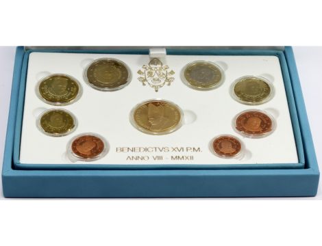 1567. Watykan, Benedykt XVI, zestaw 9 monet euro 2012, stempel lustrzany - 4