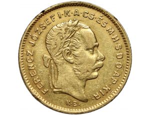 1710. Węgry, Franciszek Józef I, 10 franków = 4 forinty 1879 KB, Kremnica - rzadszy rocznik
