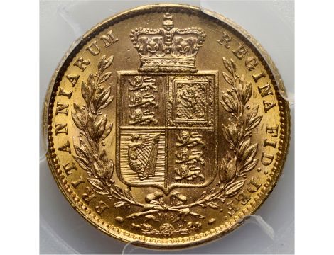 1782. Wielka Brytania, Wiktoria, suweren 1872 (108), Londyn, PCGS MS64 - piękny - 3