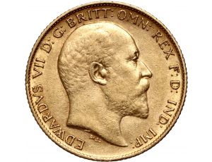 Złota moneta 1/2 Suwerena Brytyjskiego Edward VII