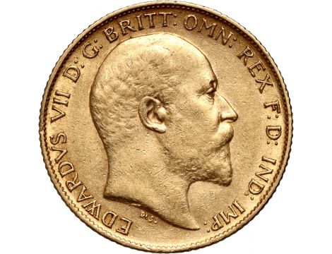 Złota moneta 1/2 Suwerena Brytyjskiego Edward VII
