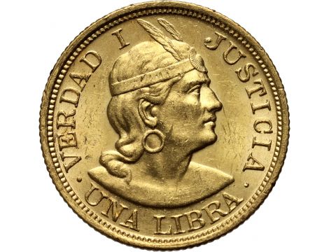 2216. Peru, 1 libra 1917