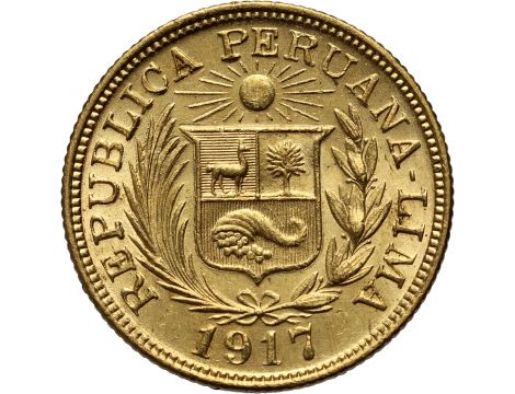 2216. Peru, 1 libra 1917 - 2
