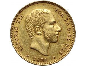 2302. Hiszpania, Alfons XII, 25 peset 1881