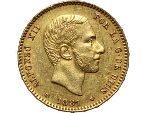 2302. Hiszpania, Alfons XII, 25 peset 1881