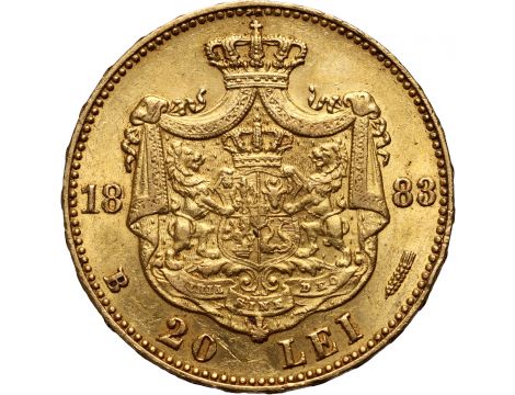 2318. Rumunia, Karol I, 20 lei 1883 B, Bukareszt - 2