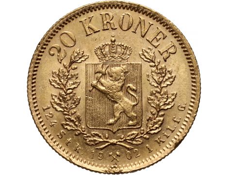 2330. Norwegia, Oskar II, 20 koron 1902 - 2