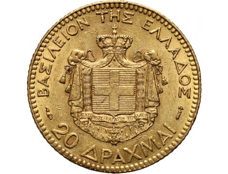 2335. Grecja, Jerzy I, 20 drachm 1884 A, Paryż - 2