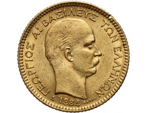 2338. Grecja, Jerzy I, 20 drachm 1884 A, Paryż