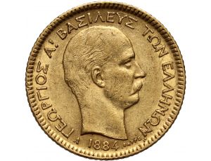 2339. Grecja, Jerzy I, 20 drachm 1884 A, Paryż