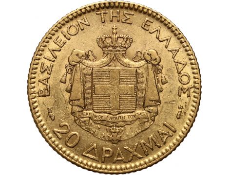2339. Grecja, Jerzy I, 20 drachm 1884 A, Paryż - 2