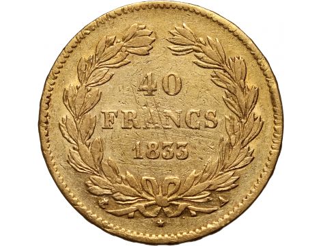 2375. Francja, Ludwik Filip I, 40 franków 1833 A, Paryż - 2