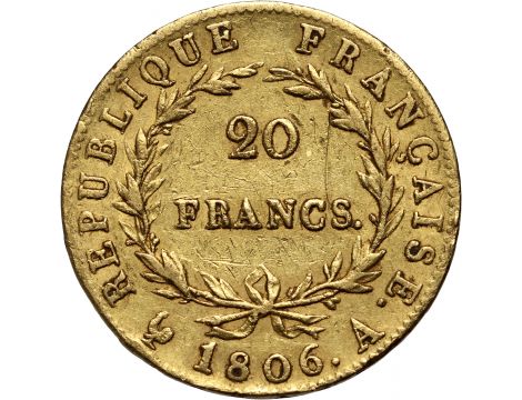 2384. Francja, Napoleon I, 20 franków 1806 A, Paryż - 2