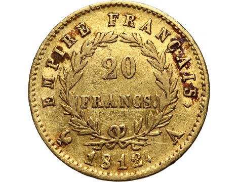 2396. Francja, Napoleon I, 20 franków 1812 A, Paryż - 2