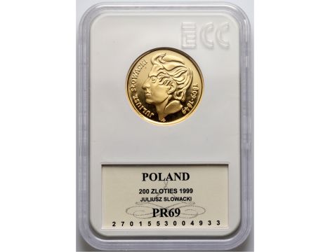 2434. Polska, 200 złotych 1999, Juliusz Słowacki, GCN PR69