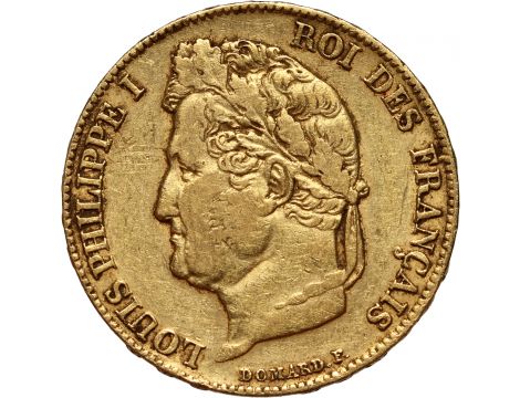 2638. Francja, Ludwik Filip I, 20 franków 1839 W, Lille