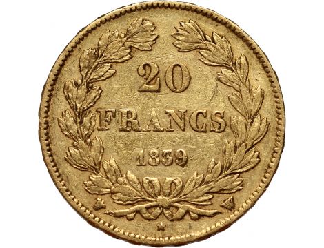 2638. Francja, Ludwik Filip I, 20 franków 1839 W, Lille - 2