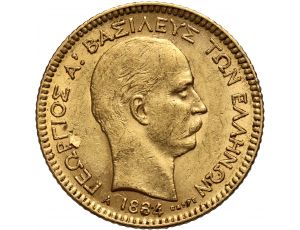 2717. Grecja, Jerzy I, 20 drachm 1884 A, Paryż