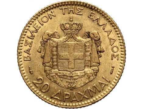 2717. Grecja, Jerzy I, 20 drachm 1884 A, Paryż - 2