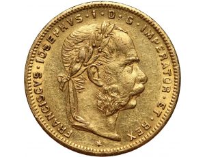 2791. Austria, Franciszek Józef I, 8 florenów = 20 franków 1883 - rzadki rocznik