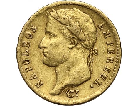 2893. Francja, Napoleon I, 20 franków 1813 L, Bayonne