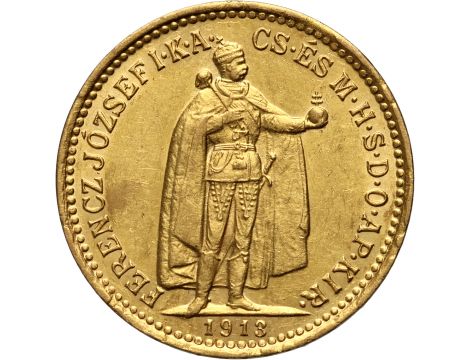 2905. Węgry, Franciszek Józef I, 10 koron 1913 KB - rzadki rocznik
