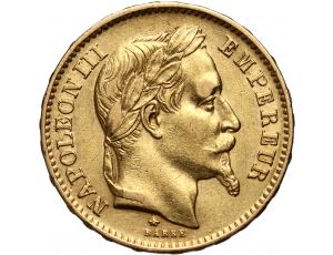 2983. Francja, Napoleon III, 20 franków 1868 A, Paryż, Wieniec