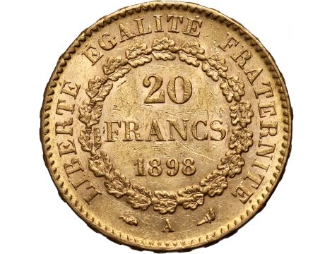 2991. Francja, 20 franków 1898, Anioł - 2