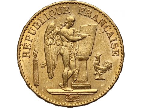 2992. Francja, 20 franków 1876, Anioł