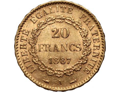 2998. Francja, 20 franków 1887, Anioł - 2