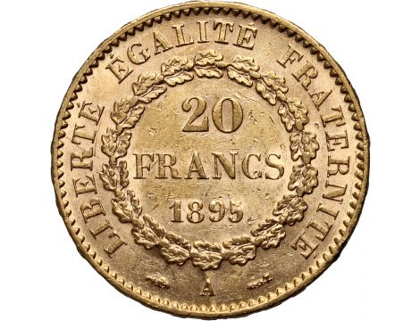 3000. Francja, 20 franków 1895, Anioł - 2