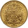 3030. Austria, Franciszek Józef I, 20 koron 1899, Wieniec - rzadki rocznik - 3