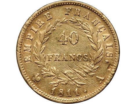 0307. Francja, Napoleon I, 40 franków 1811 A, Paryż - 2