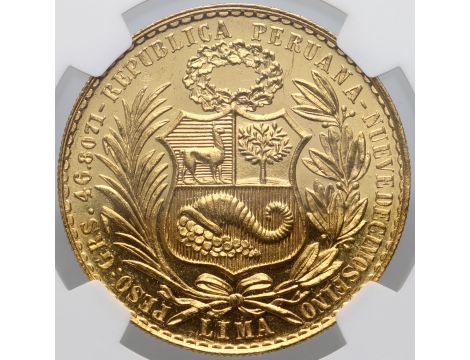 3139. Peru, 100 soli 1951, MS61 PL, Prooflike - 3